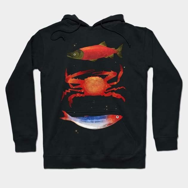 West Coast Fish Hoodie by LucyBenson